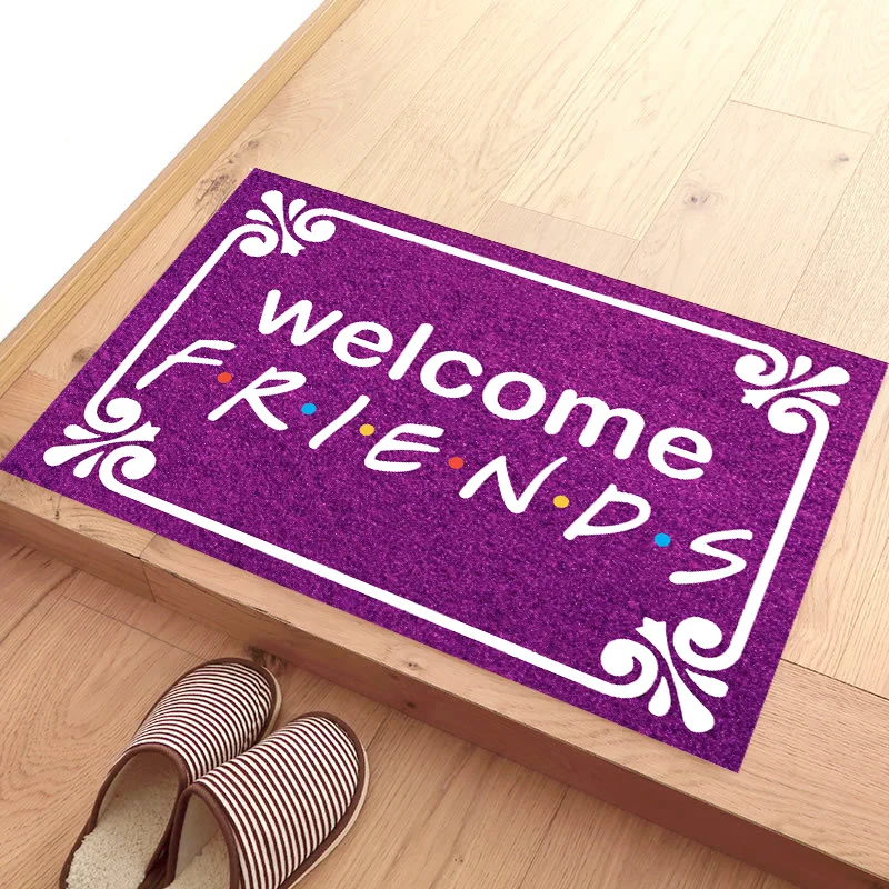 

Doormat welcome FRIENDS Rug Non Slip Carpet Anti-Slip Living Room Bathroom Doormat Premium Pet Pads dirt -resistant