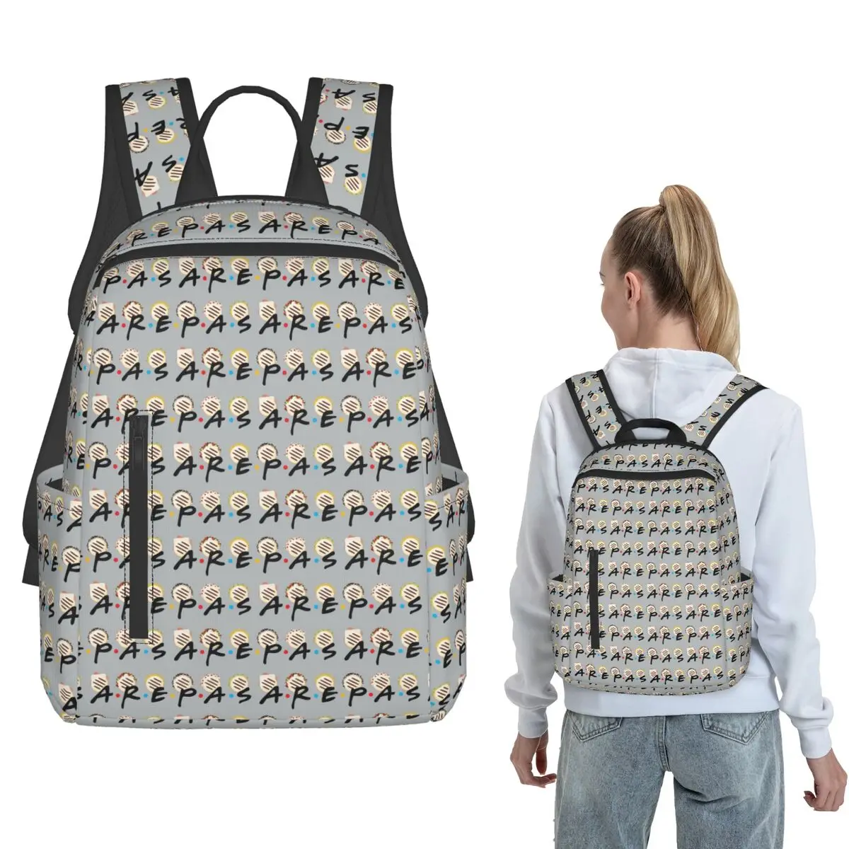 

Arepa Friendship Venezuela Backpack Daypack Children BookBag School Bag Shoulder Bags for Men Women