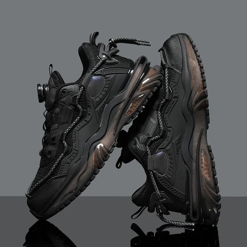 

New men's sports shoes four season casual comfortable thick soled outdoor non slip wear-resistant light running leisure sneakers