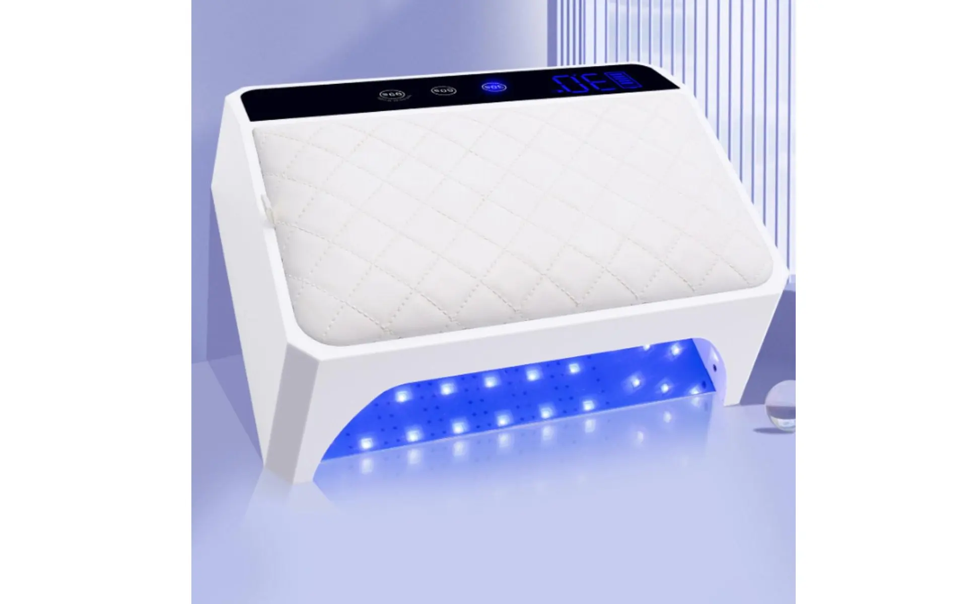 Illuminating Nail Curing Machine Large Space Battery-Powered Nail Lamp with Hand Rest Cosmetics Electronics 4 Timer Settings Illuminating Nail Curing Machine Large Space Battery-Powered Nail Lamp with Hand Rest Cosmetics Electronics 4 Timer Settings