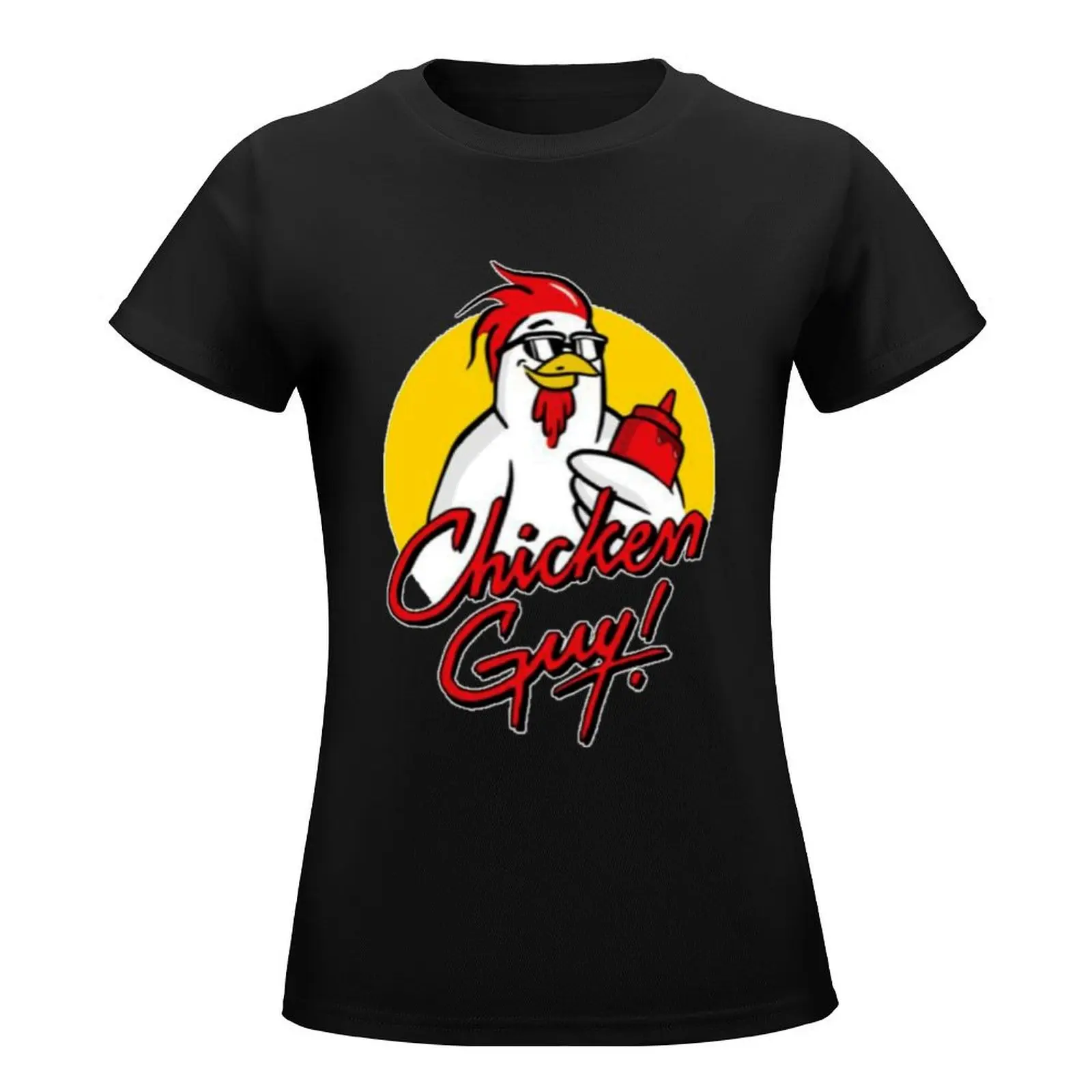 Guy Fieri Chickenchicken guy t. T-Shirt tops Short sleeve tee Women's cotton t-shirt