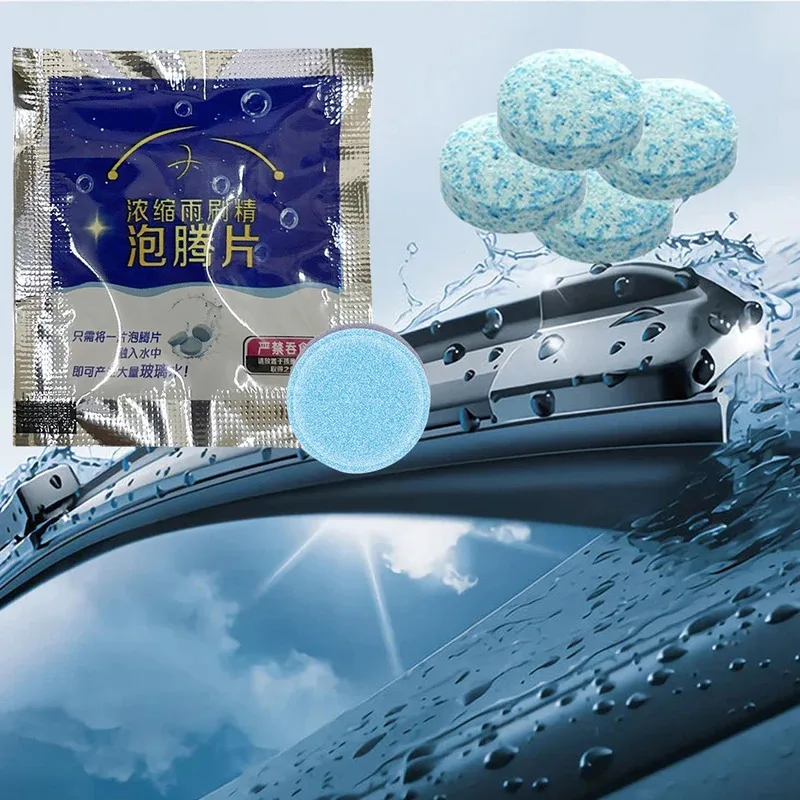 10-200pc Solid Cleaner Car Windscreen Cleaner Effervescent Tablet Auto Wiper Glass Solid Cleaning Concentrated Tablets Detergent view 2