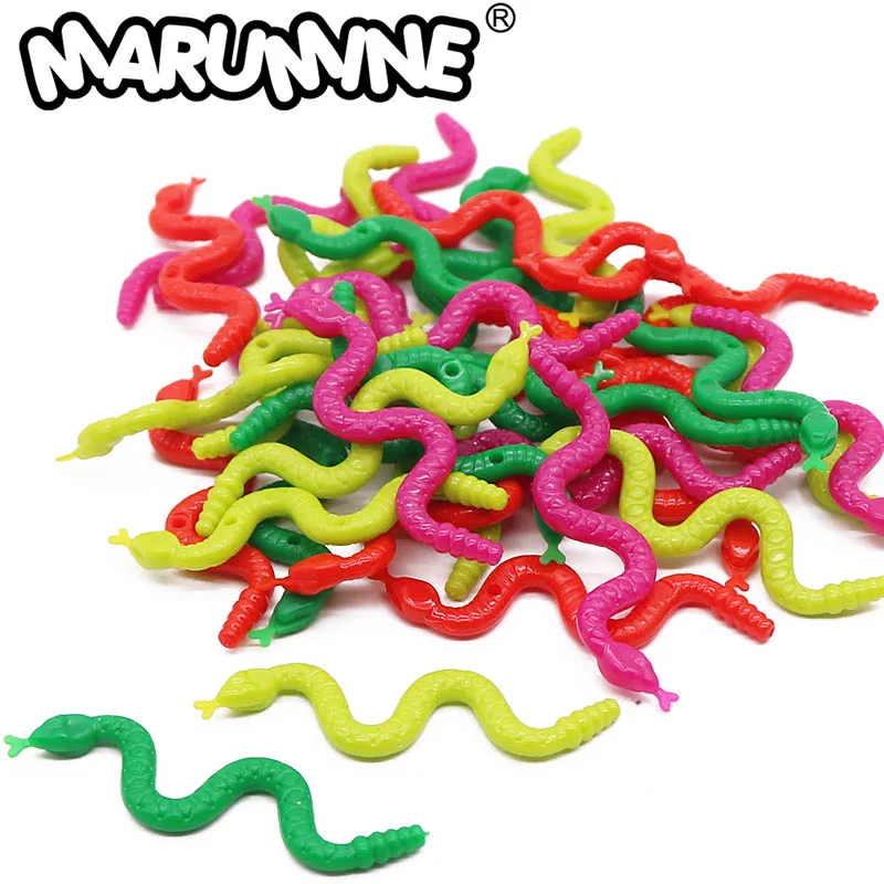 Marumine Moc 50pcs klassische Baustein Modell Teile Mini Tiere Schlangen Halloween Hain Ziegel Zubehör Spielzeug Geschenke – Detail 1