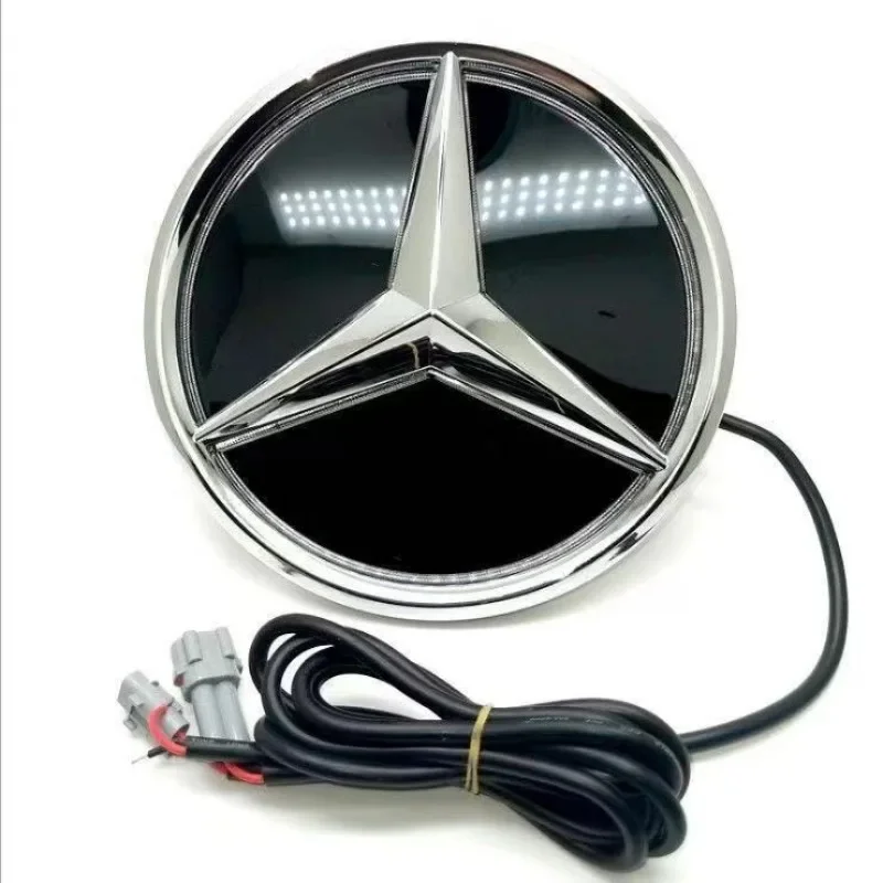 Car Front Grill Logo Light mirror face LED Badge Emblem Luminous Decorative Light For Mercedes Benz W167 GLC GLE CLS