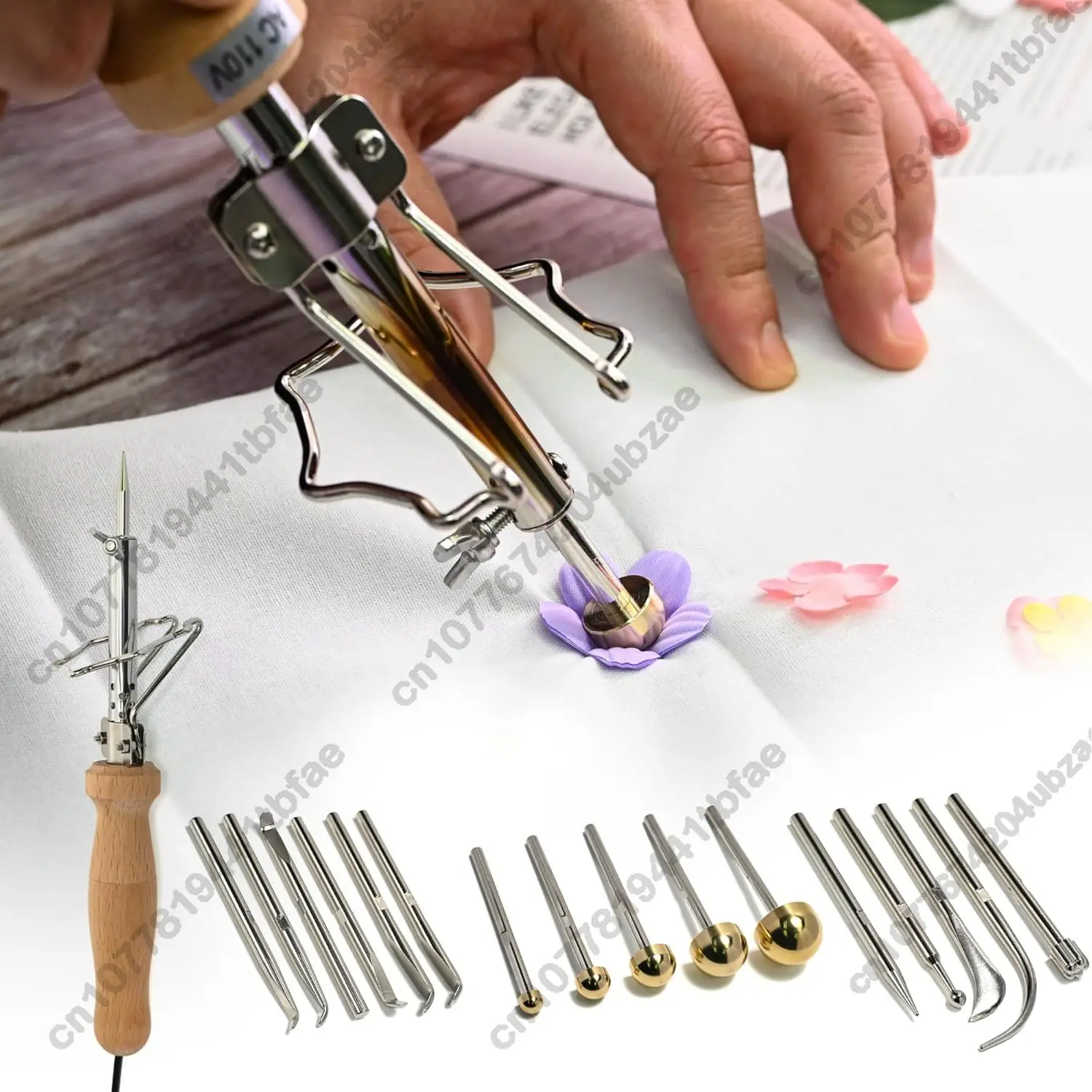 Electric Fabric Flower Maker Artificial DIY Cloth Flower Ironing Machine Fake Flower Making Tools Making Petal Modeling Tools
