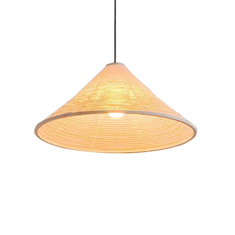 

Rice Paper Hat Pendant Lights Living Dining Room Hanging Lamp Bedroom Loft Restaurant Suspension Bar Home Decor Chandelier