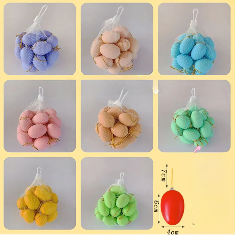 DIY Easter Egg Hanging Decora 20PC Colorful Painting Pigeon Bird Eggs Eggs for Easter Party Graffiti Egg Pendant Decor Kids Gift