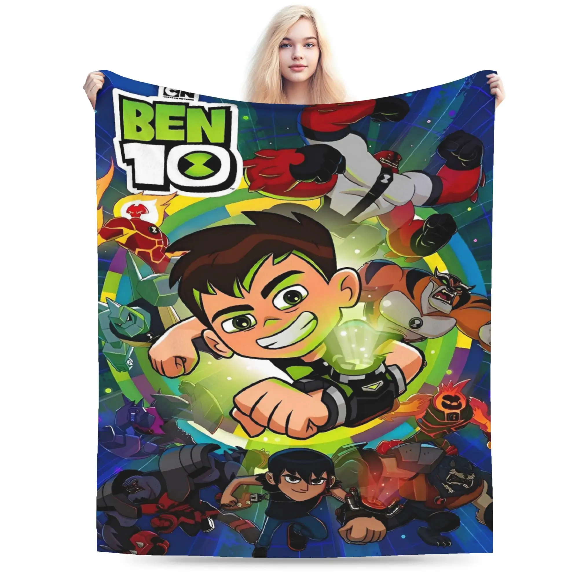 Ben 10 Omnitrix Blankets Quality Soft  Throw Blanket Winter Girls Boys Living Room Street Trend Bedspread