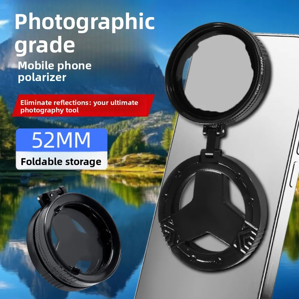 52mm Mobile Phone Polarizing Filter Magnetic Remove Reflections CPL Phone Filter Circular Reduce Glare Phone Filter Lens