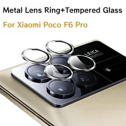 1pcs Metal Ring Lens Glass for Xiaomi Poco F6 Pro F6Pro Rear Aluminium Alloy Camera Protector Back Camera Cover