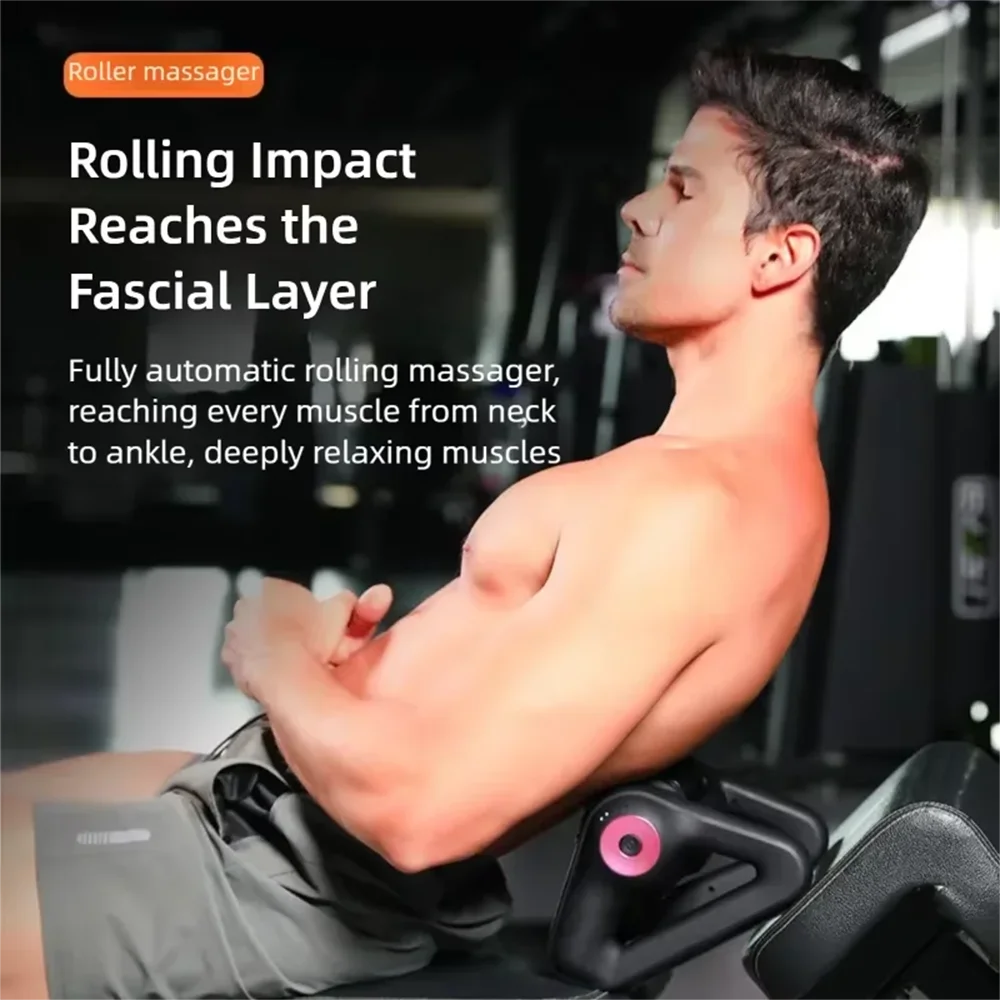 

2026 New Portable Body Deep Muscle Relaxation Massager Shaft Cordless Electric Massage Roller Automatic Yoga Column Roller