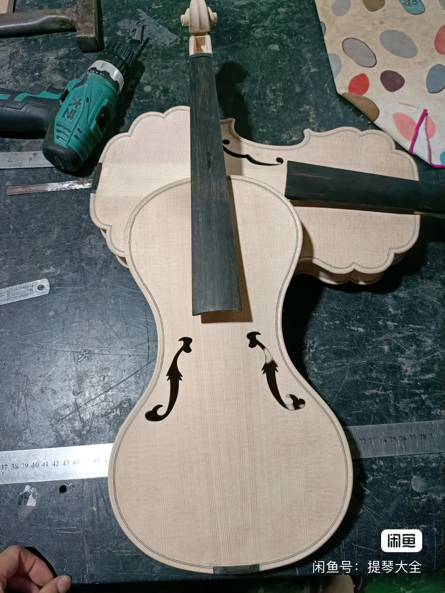 Newest Semi-finished Unique  Special Shape 4/4 Violin Unfinished Spruce Top Maple Back Ebony Fretboard Handmade White Violin