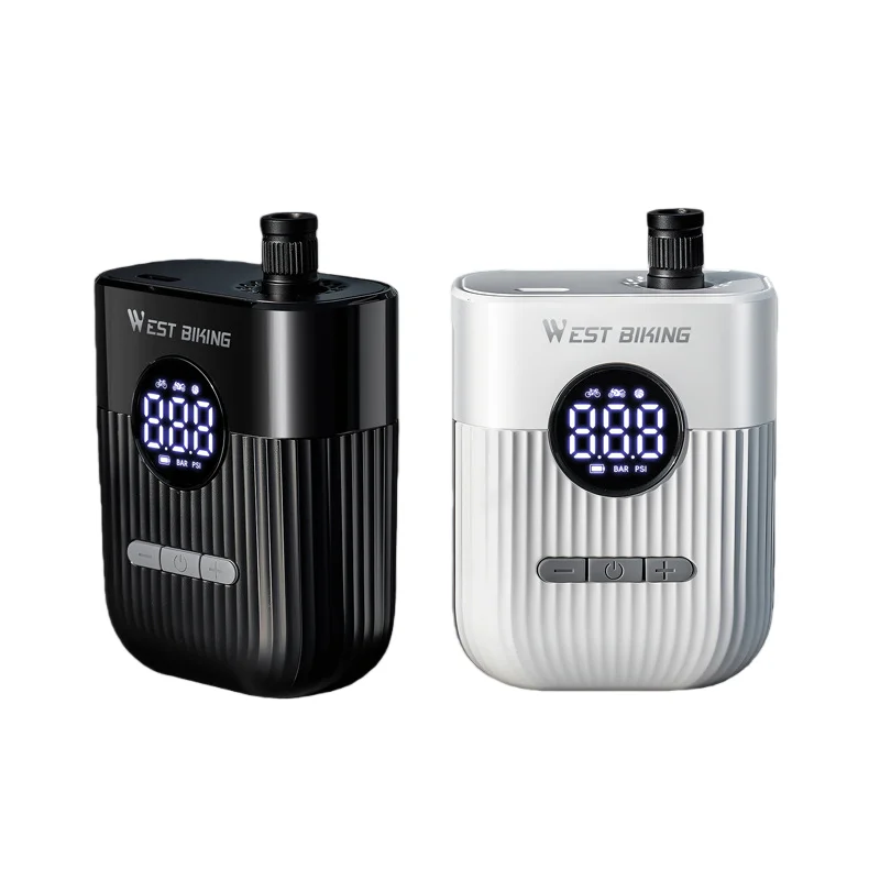 

WEST BIKING Bicycle Pump Mini Electric Air Pump 150 PSI Portable Pocket Bike Electric Tire Inflator With Digital Pressure Screen
