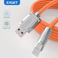 Eaget USB Cable for iPhone 7 8 Plus 11 12 13 14 Pro XS Max X XR 120W Lighting Fast Charging Charger USB Data Cable for iPad Cord