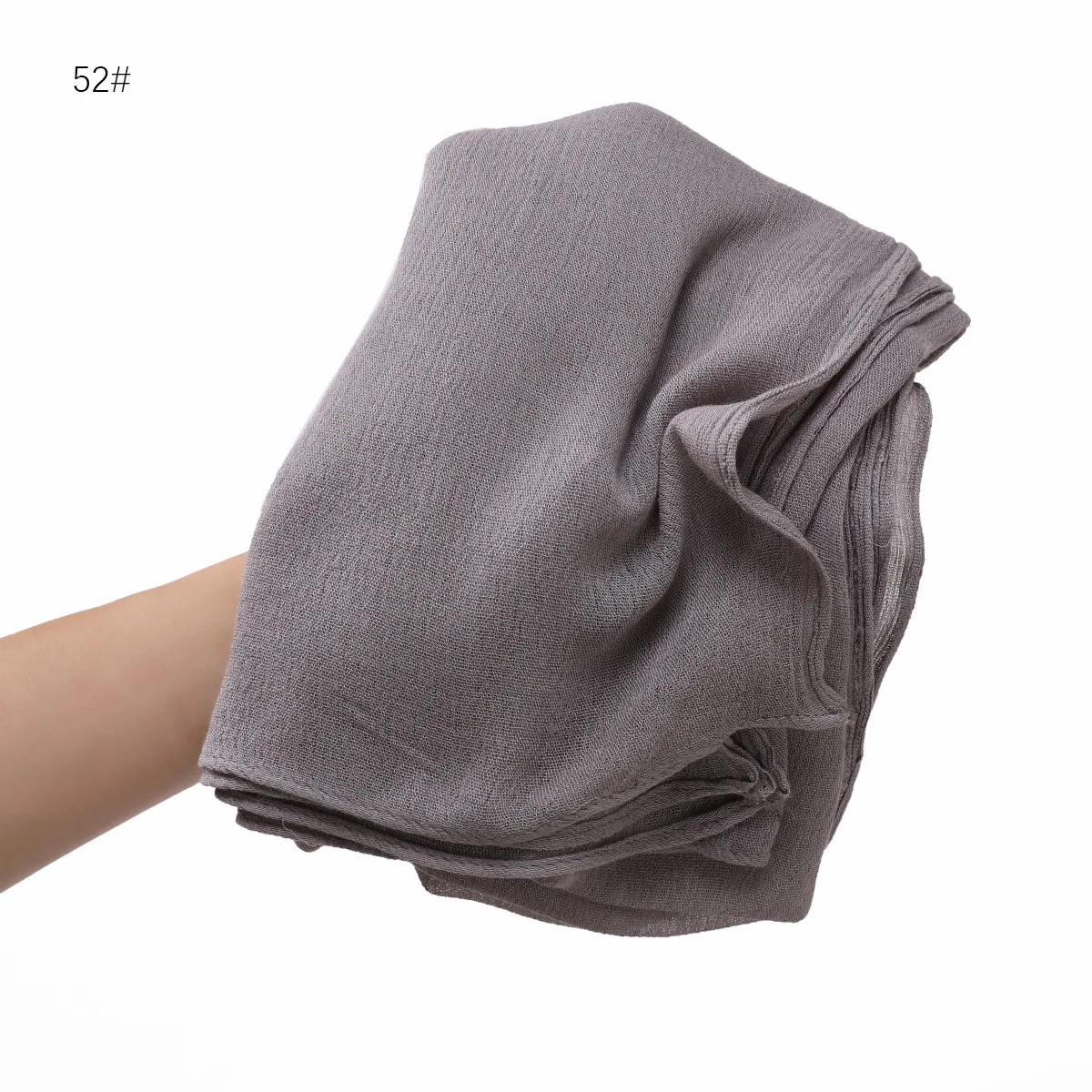 Frauen große Größe einfache feste Baumwolle Rayon Falte Hijab Schal Dame hochwertige Wickel und Schals Musulman Stirnband islamischen Turban