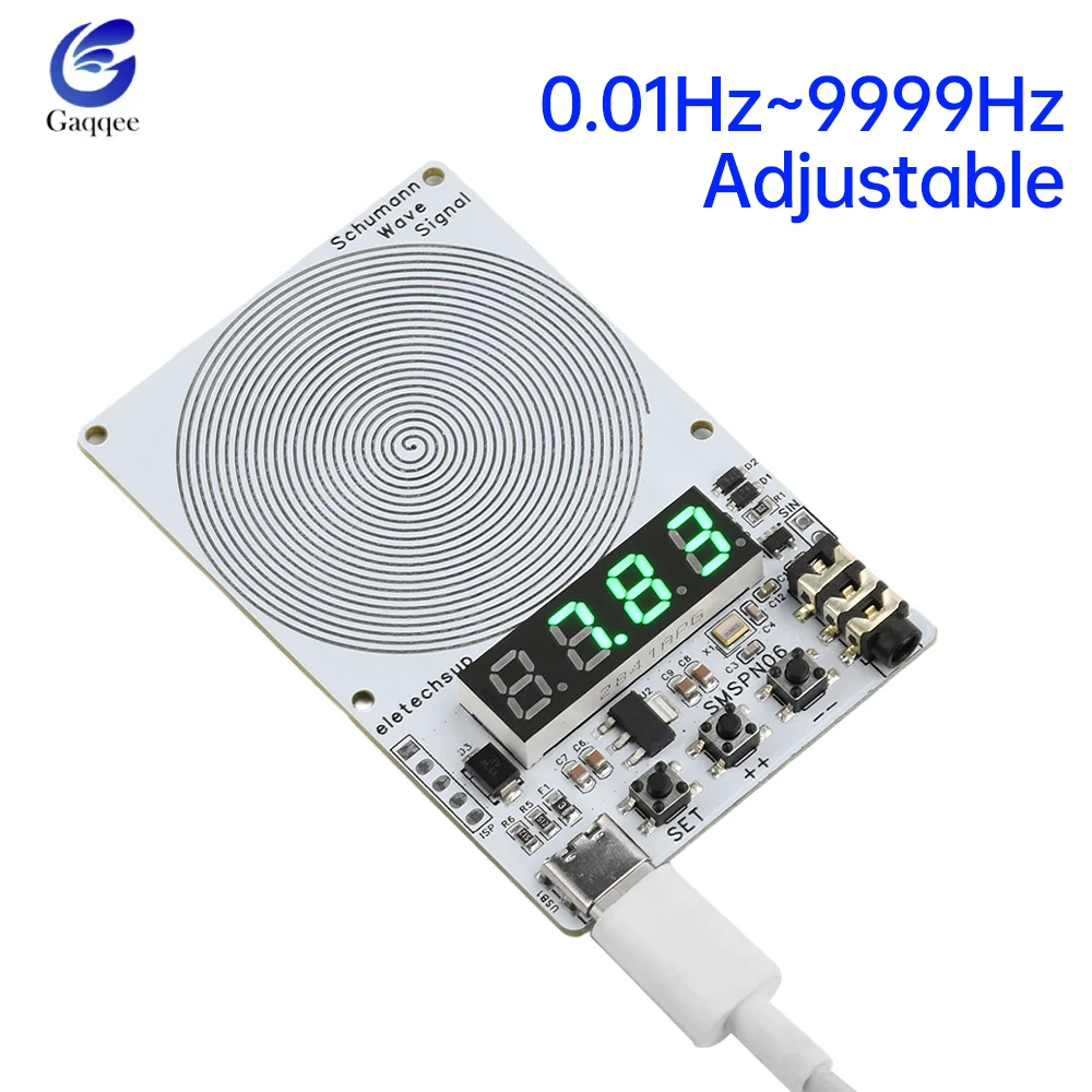 

1/2Pcs 7.83HZ Schumann Wave Signal Generator 0.01Hz-9999Hz Sine Wave Adjustable Type-C 4-digit Digital Frequency Generators