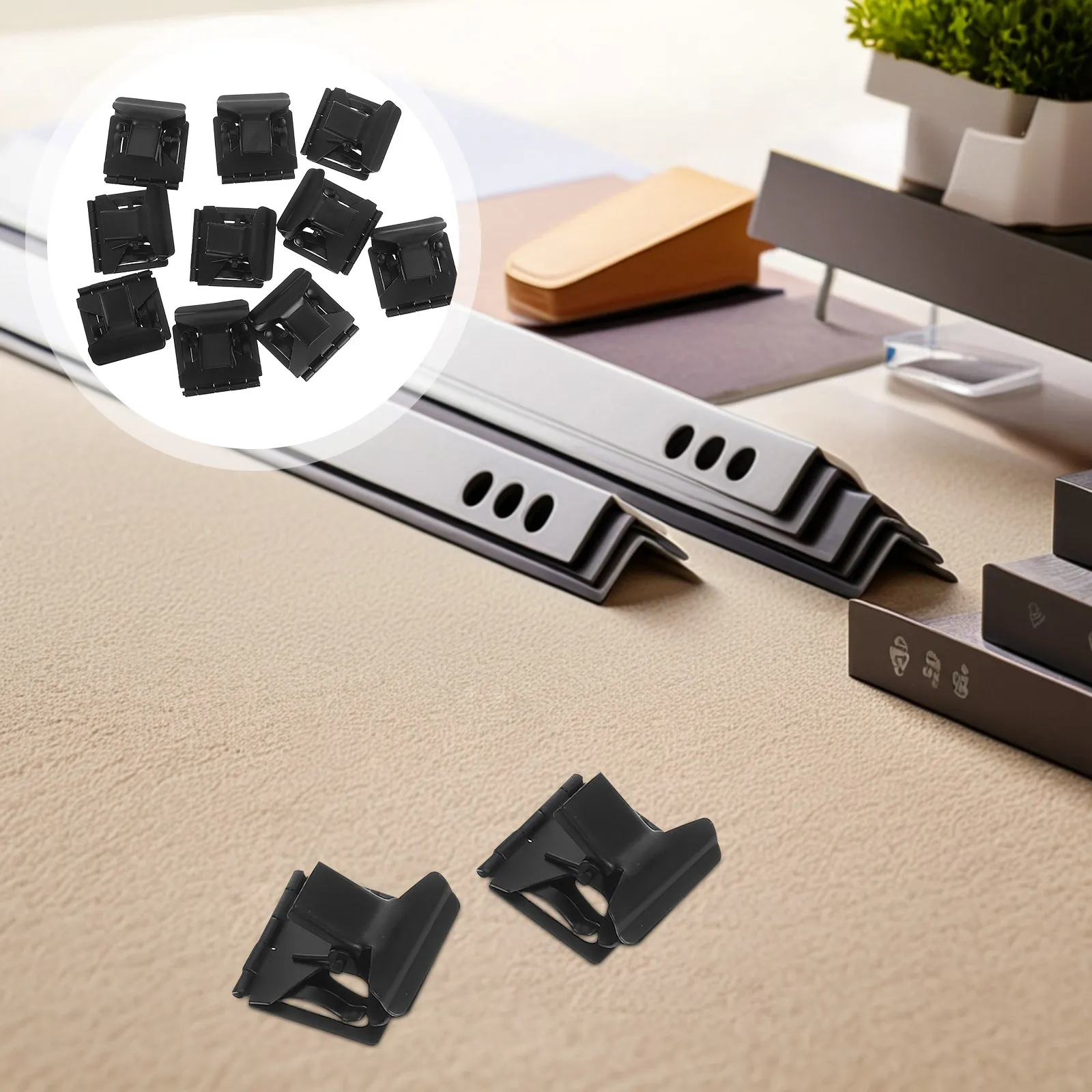 10Pcs Price Clip Holder Black Display Retail Store Supermarket Shelf Label Product Sign