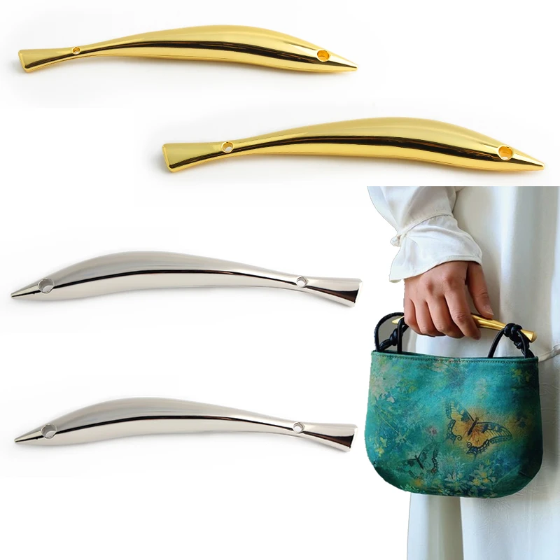 

1PC high-end bag with replaceable decorative handle Metal crescent shape detachable handle DIY handicraft accessories