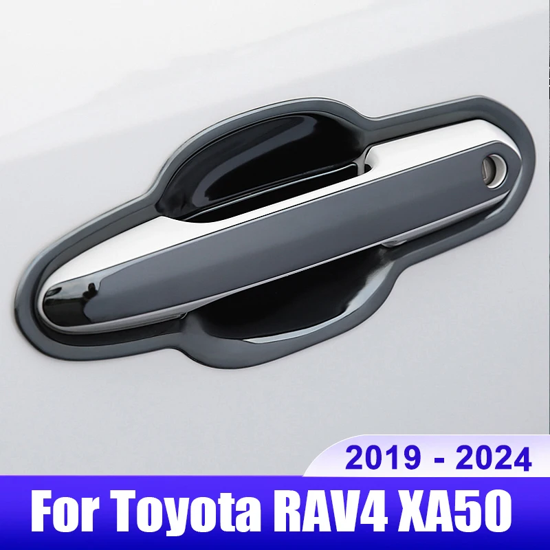 

For Toyota RAV4 2019 2020 2021 2022 2023 2024 RAV 4 XA50 Hybrid Car Door Bowl Handle Protection Cover Decoration Accessories