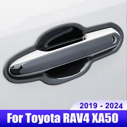 Para Toyota RAV4 2019 2020 2021 2022 2023 2024 RAV 4 XA50 cubierta protectora de manija de cuenco de puerta de coche híbrido accesorios de decoración