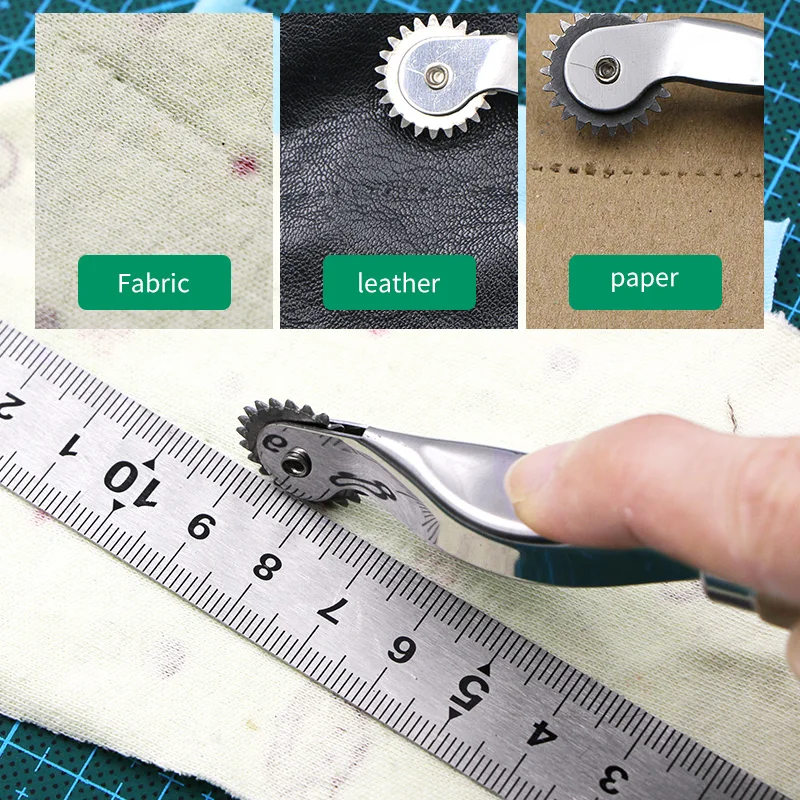 스테인레스 스틸 가죽 헝겊 종이 Overstitch 휠 기어 룰렛 스페이서 바느질 가죽 공예 도구 2.5mm 기어