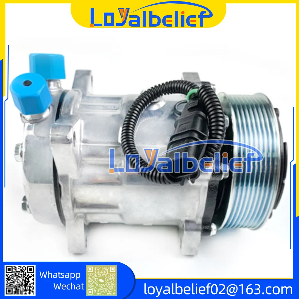 

NEW 7H15 Auto AC Compressor For Man truck TGA TGX TGS 51779707028 81619066012 51779709028 8FK351135-141 TSP0155813