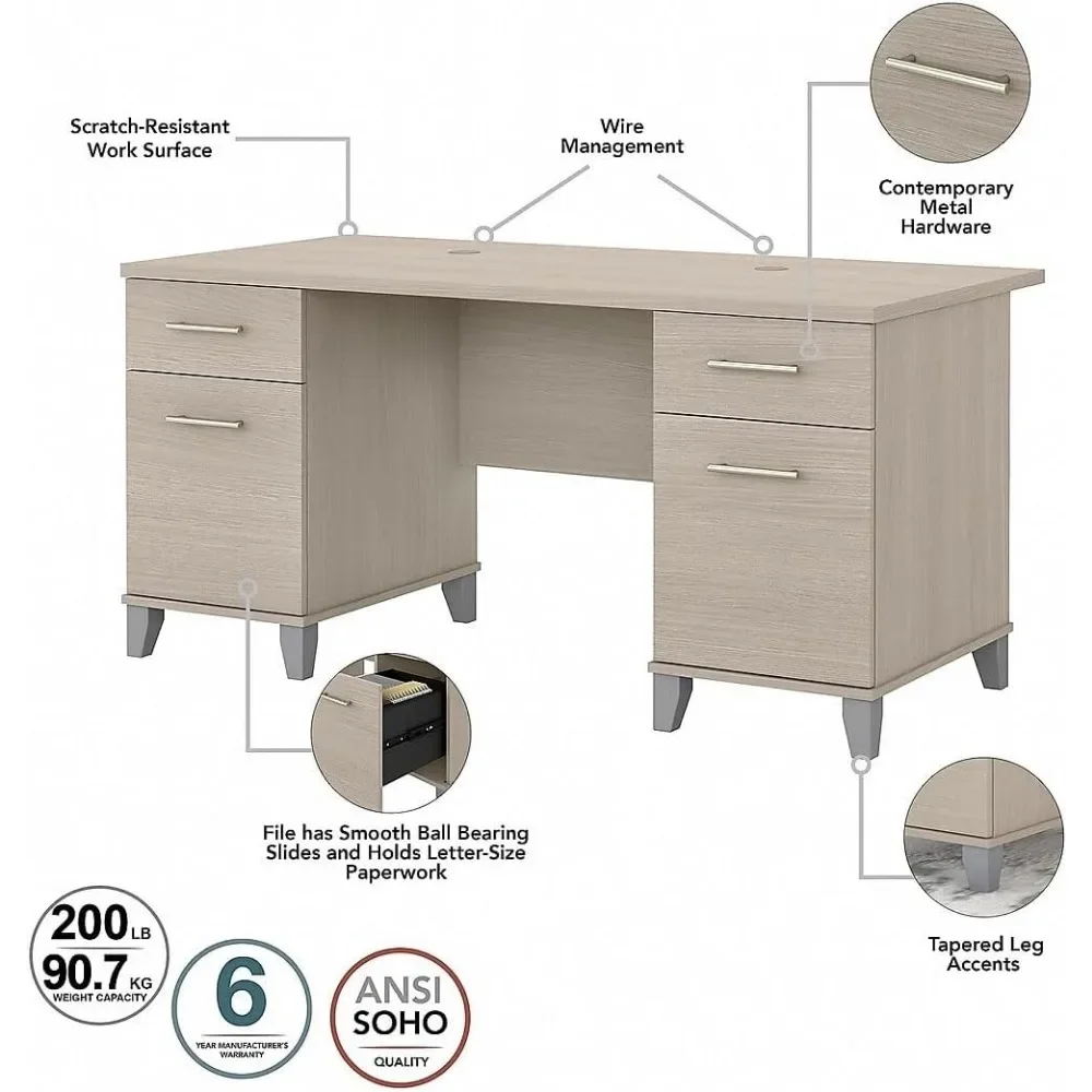 60W Bureau Met Lades