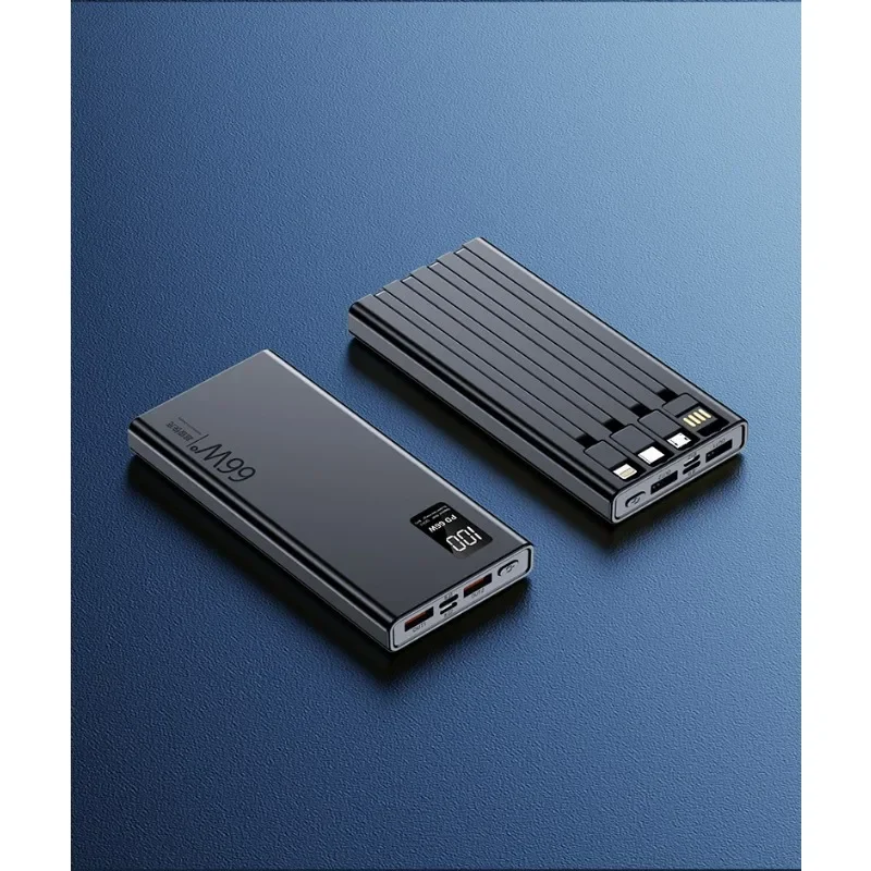 66W 초고속 충전 20000mAh 내장 케이블 컴팩트하고 휴대 가능한 대용량 파워뱅크