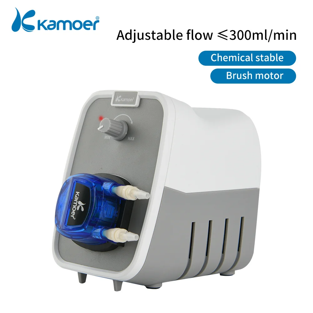 

Kamoer 300ml/min KCPA300 Peristaltic Pump 24V DC Motor 4mmX7.2mm Adjustable Flow Gear Structure Dosing Pump for Lab