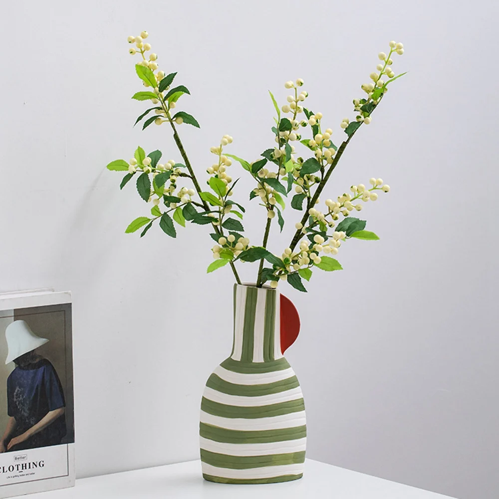 

Irregular Ceramic Vase Hand-painted simple ceramic decoration dry flower vase Fresh flowers living room flower arrangement table