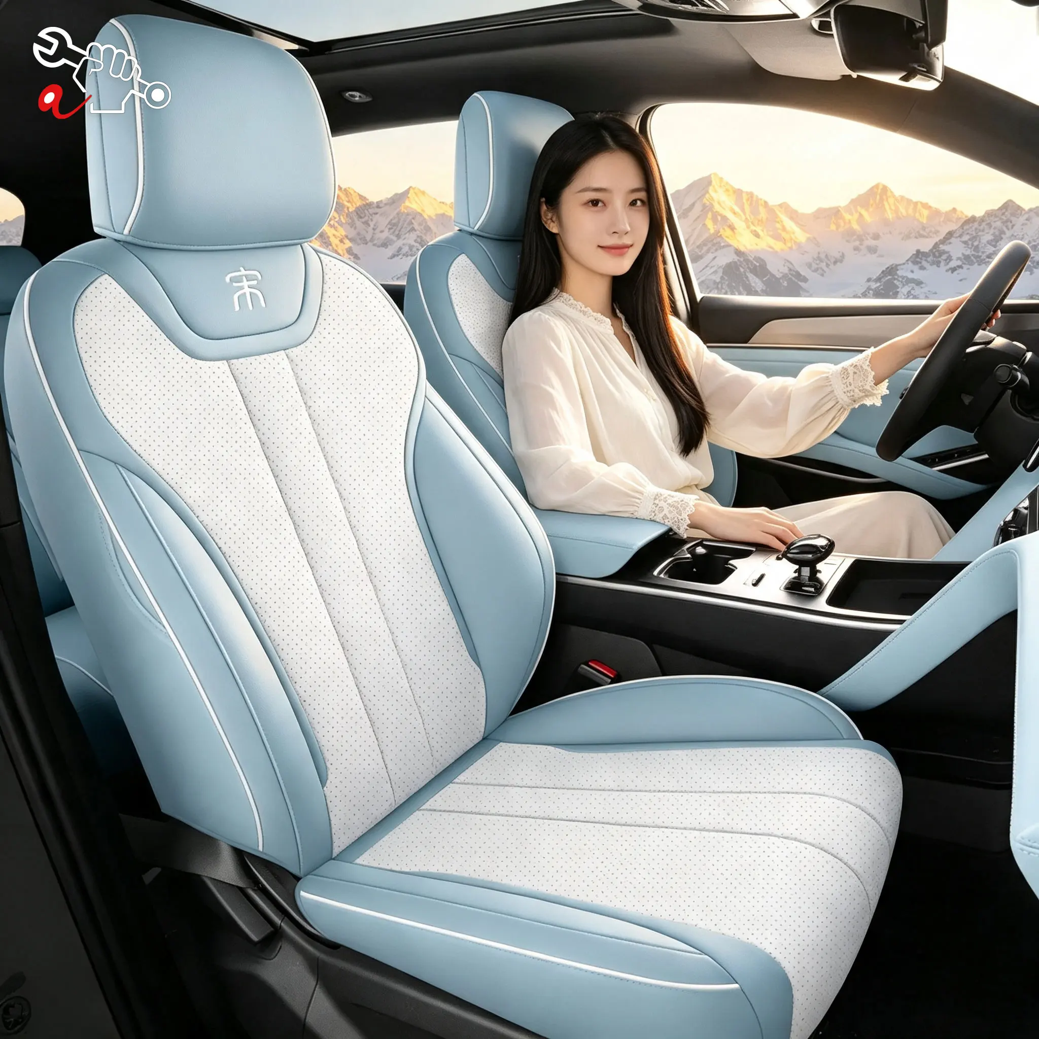 Left-Drive Car Seat Cover For BYD Song Ultra EV 2026 Custom Fit Seat Cover Full Surrounded Seat Protection Cushion Auto Interior