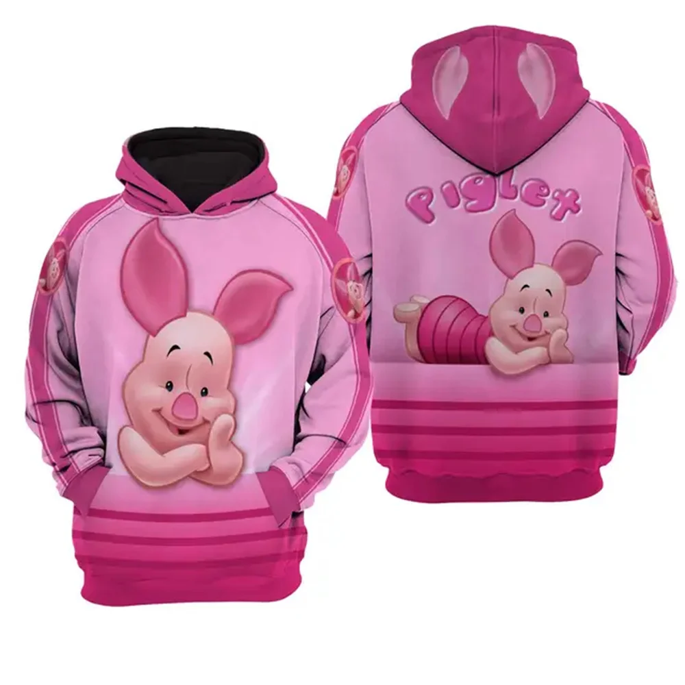 

Disney children's cartoon pattern Winnie the Pooh piglet 3D printing hoodie men and women casual sports fashion street jacket