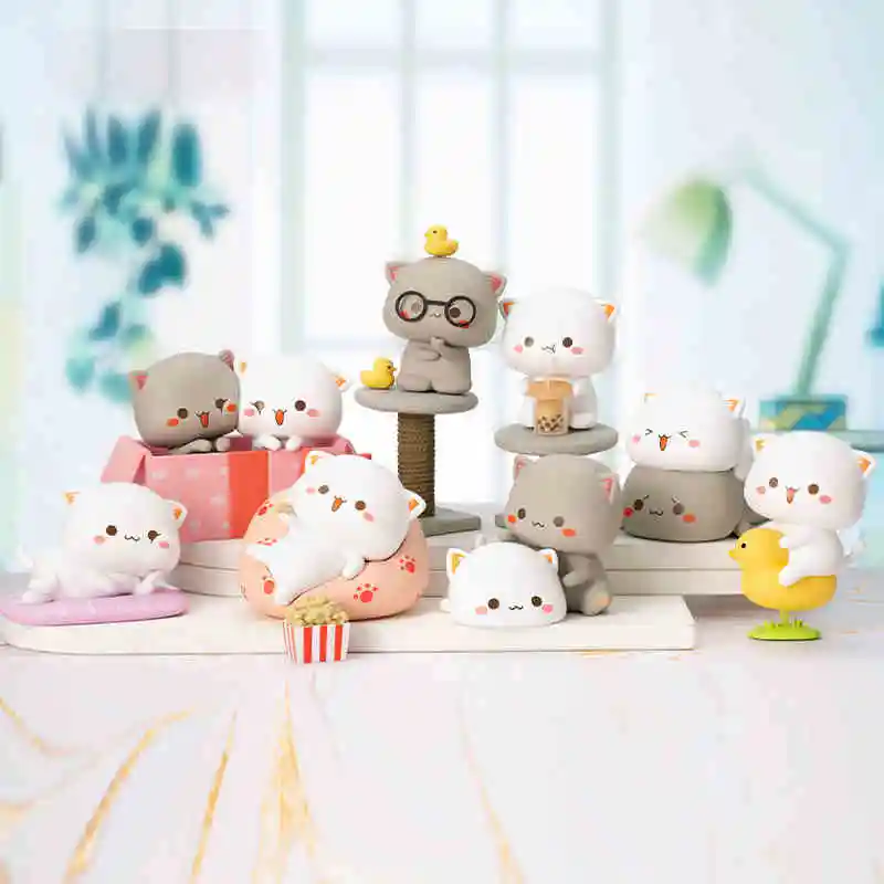 

Kawaii Mitao Cat 2 Season Lucky Cat Cheap Cute Cat Blind Box Toys Surprise Figure Cartoon Doll Collect Model Home Ornament Gift