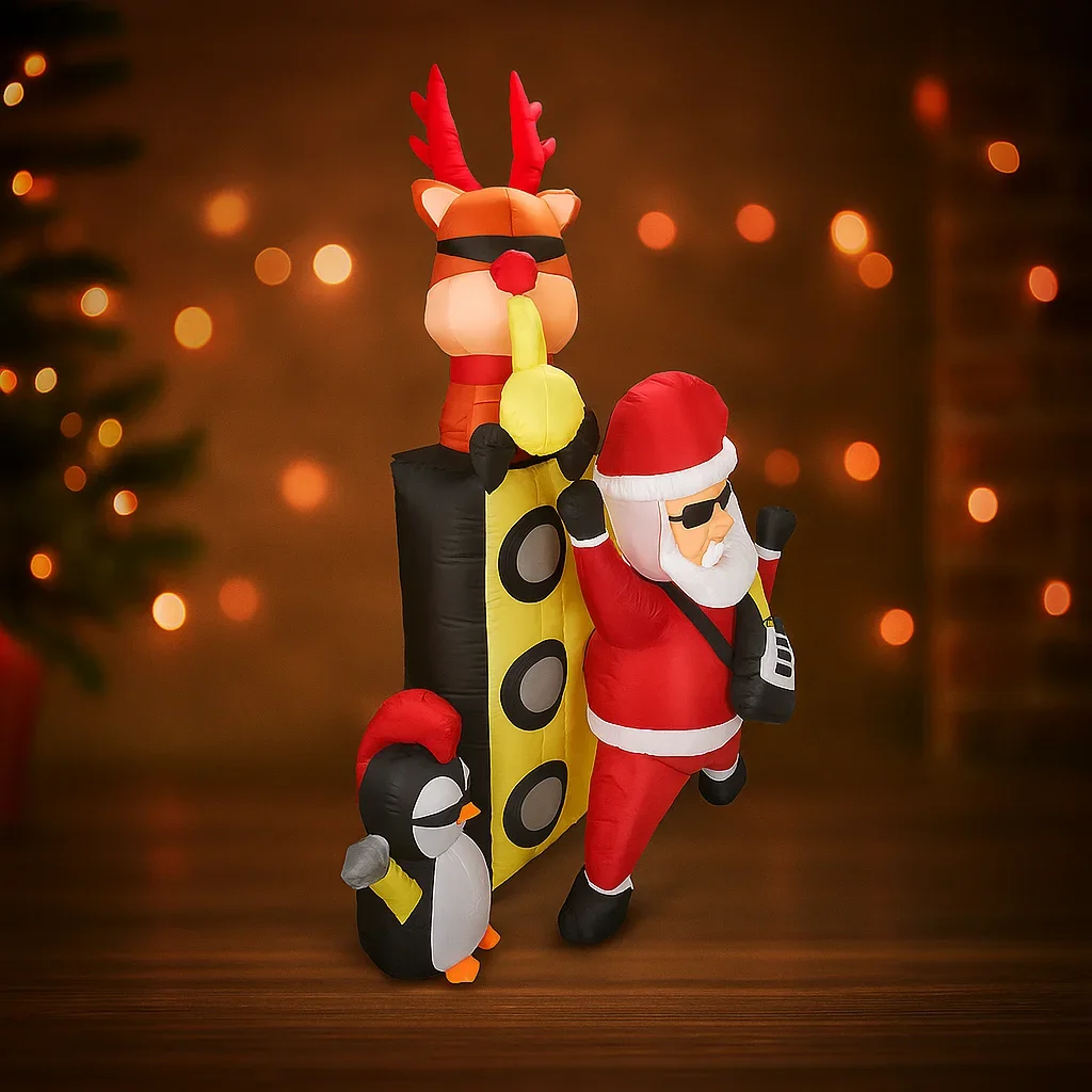 6,89 футов надувная игрушка Санта-группа олень пингвин снеговик со светодиодным украшением подарки поставки надувные украшения для двора