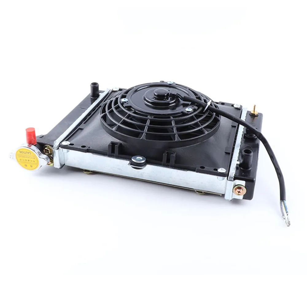 Motorcycle Radiator Cooler Water Tank 12V Fan Kit For Zongshen 200cc 250cc 300cc Engine ATV Go Kart UTV Buggy Quad Bike Parts