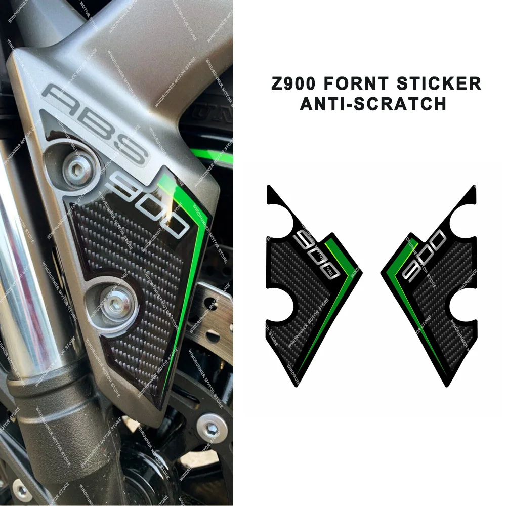 For Kawasaki Z900 z900 2023 2024 3D Motorcycle Accessories Sticker Anti-slip Waterproof Front Fork Protection Decal