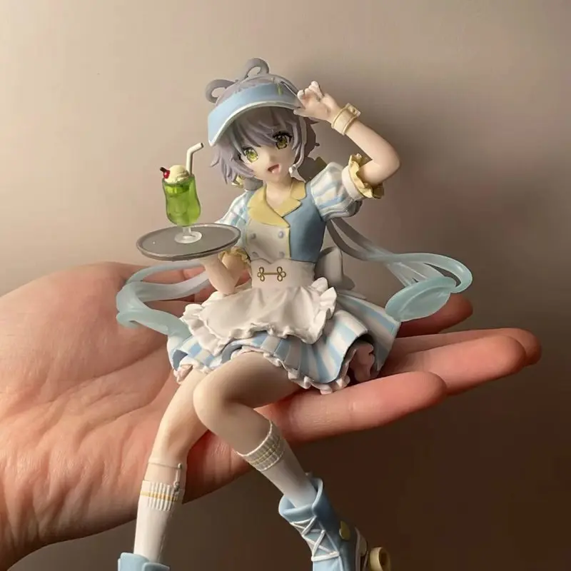

Genuine Virtual Singer Luo Tianyi Waitress Noodle Stopper Action Figure Collectible Model Kawaii Room Decoration Festival Gift