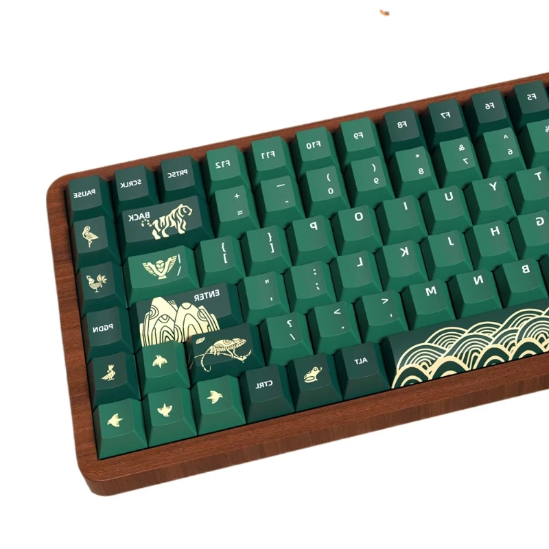 Animal Forest PBT Keycaps ISO 7U Korean Japanese Brazilian Spanish French Russian Cherry Profile Keycap For Mechanical KeyboardB