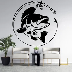 Fishing Wall Sticker Waterproof Car Sticker Removable Home Bedroom Fishing Club Door Window Decoration Vinyl Decal Gift 2KN8
