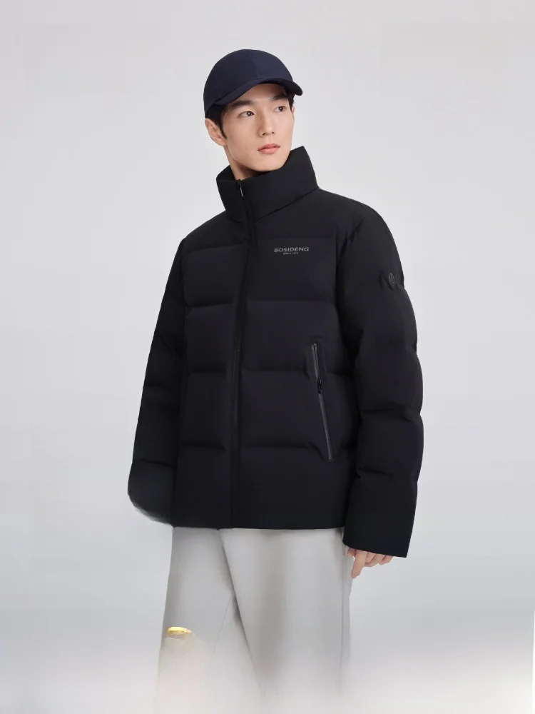 

Bosideng down Jacket Men's Winter Sporty Loose Fit Bread Style Short Warmth Polyester Fiber Long Sleeve Zipper Closure ...