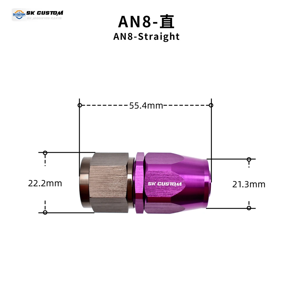 Universele Olieleiding Vrouwelijke Gesmeed Slang Eindfitting Draad Gevlochten Oliebuis Adapter Olie Radiator Fitting Aluminium AN6 AN8 AN10