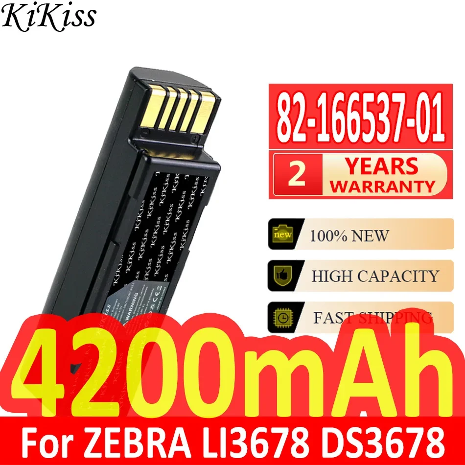 

4200mAh KiKiss Battery 82-166537-01 For ZEBRA DS3678 LI3678 QR Code Scanning Gun