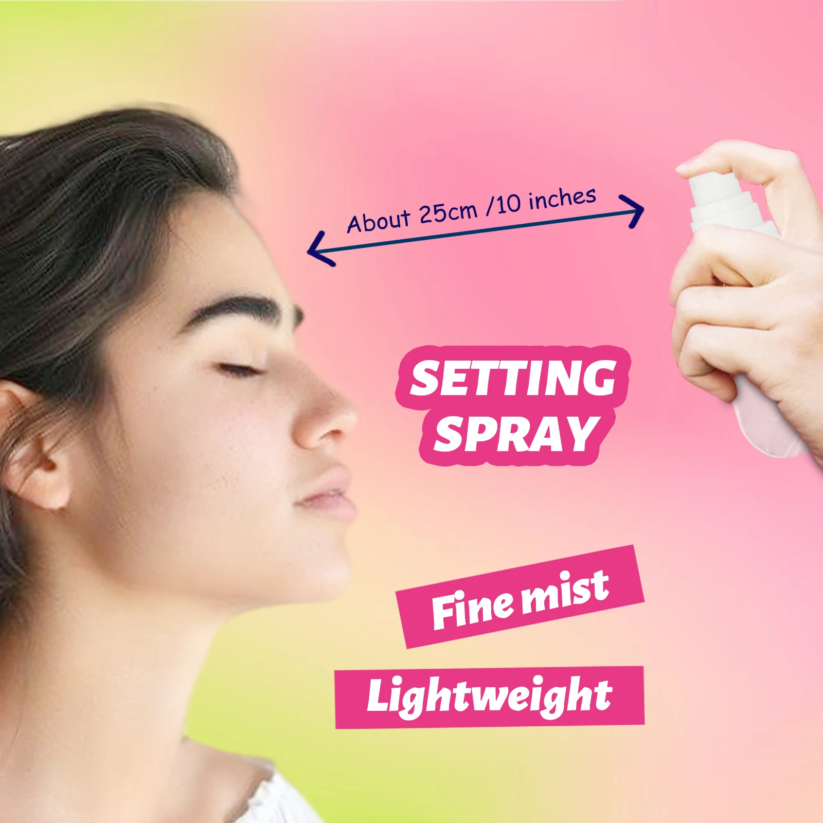 Primer minimizador de poros, spray de configuração de maquiagem de longa duração, controle de óleo, base facial, kit de maquiagem Duo Stay All Day