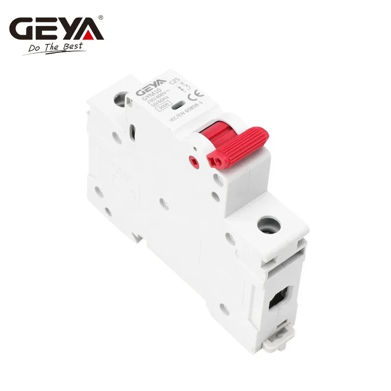 GEYA GYM10 1P MCB 10A 16A 25A 220V/400V Mini Circuit Breaker C Curve 6KA MCB CE CB Approved