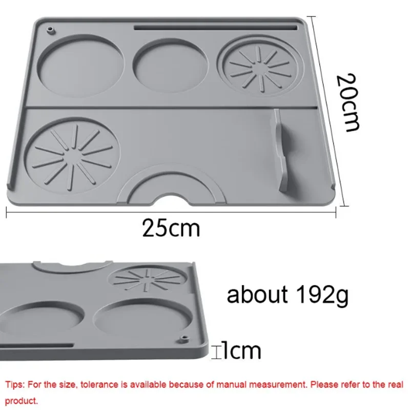 Silicone Coffee Tamper Holder Machine Mat Detachable 24x16Inch Dish Drying Table Mats Kitchen Bar Accessories Set and Organizer