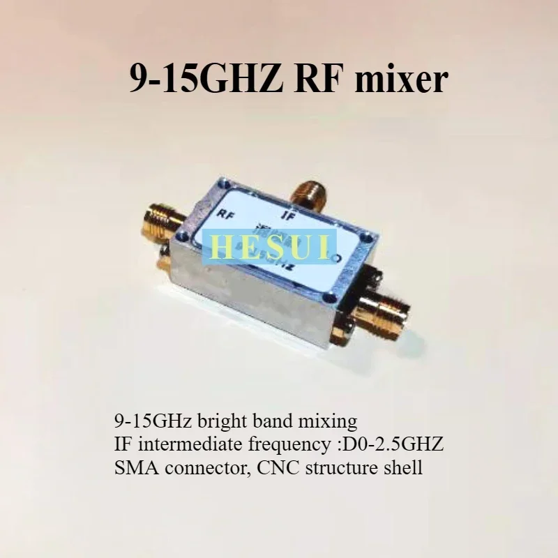 9GHz - 15GHz Mixer Double balanced X-band microwave RF mixer Up-down converte module board SMA-K port CNC Al shielding shel