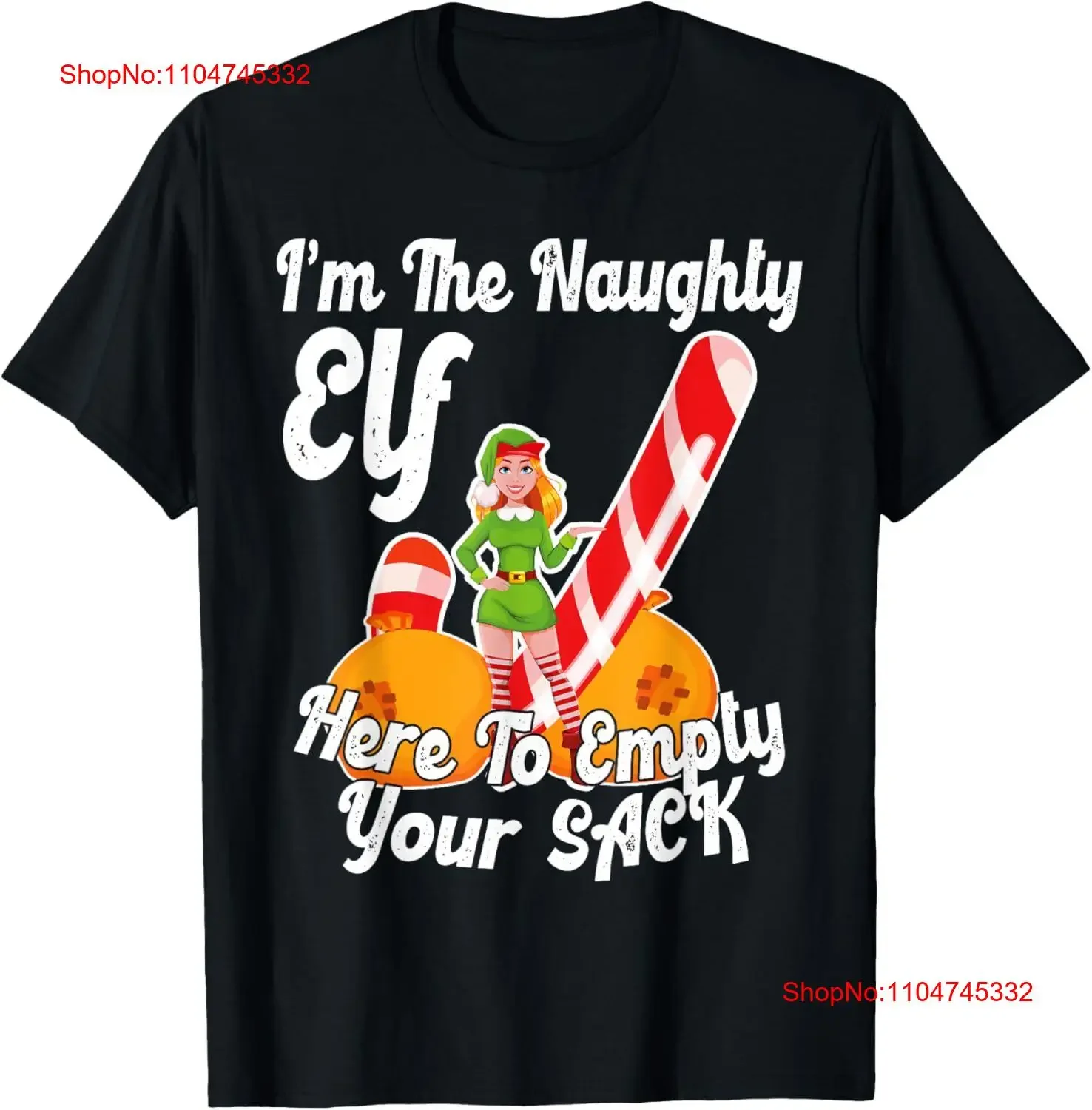 Сексуальная футболка с изображением эльфа Empty Your Sack Rude Naughty Christmas Candy, винтажная стираная уличная одежда, слегка стильная мода