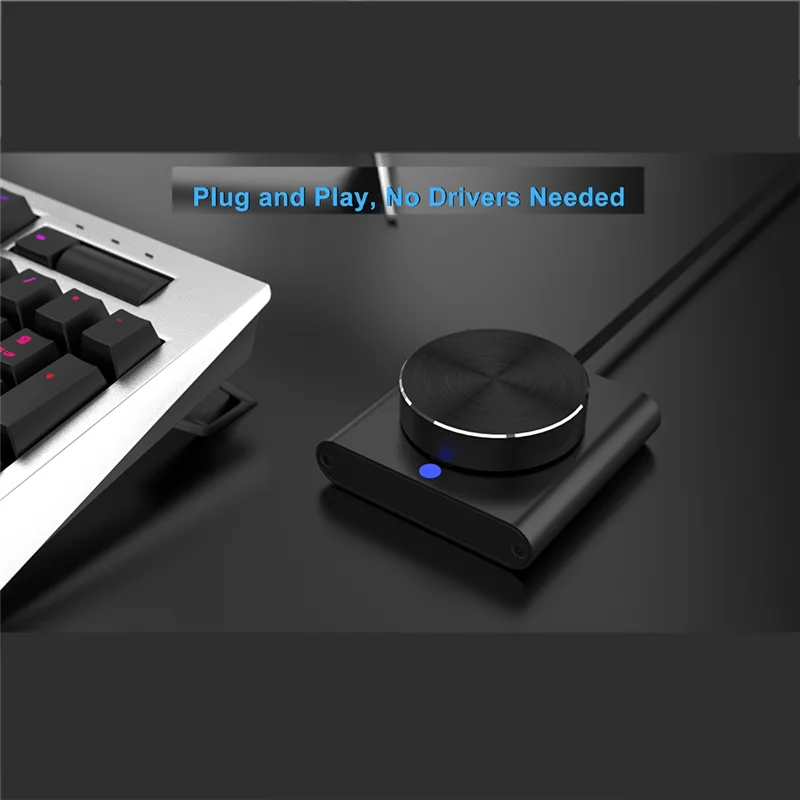 

New-USB Volume Control Knob External Audio Adjuster With USB Cable For PC Speaker Knob Switch