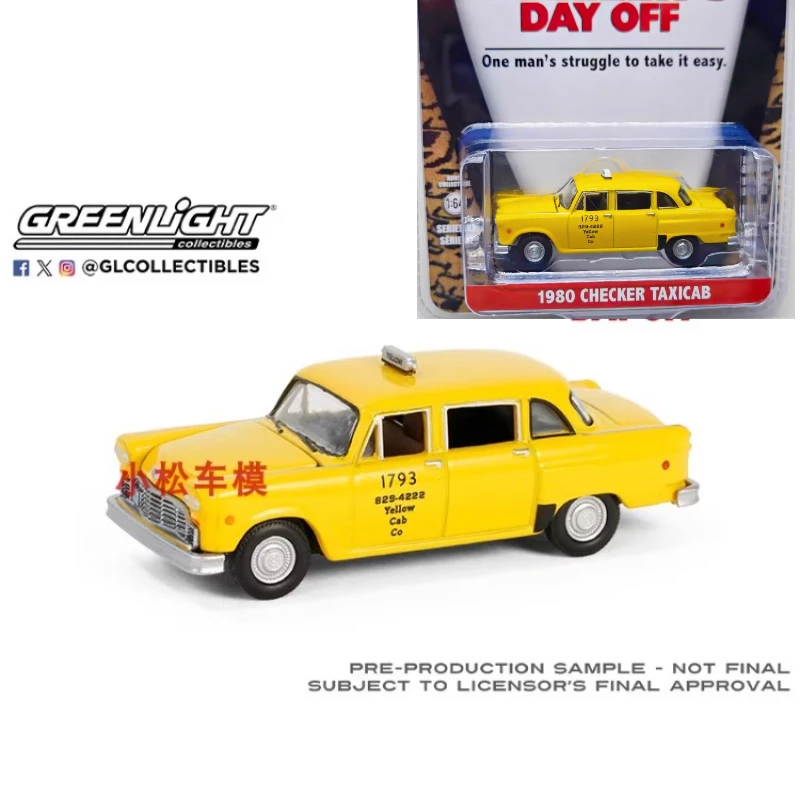 

1:64 Greenlight Ferris Bueller's Day Off-1980 Checker Yellow Taxi Model Limited Edition Collectible Wall Pendant Gift