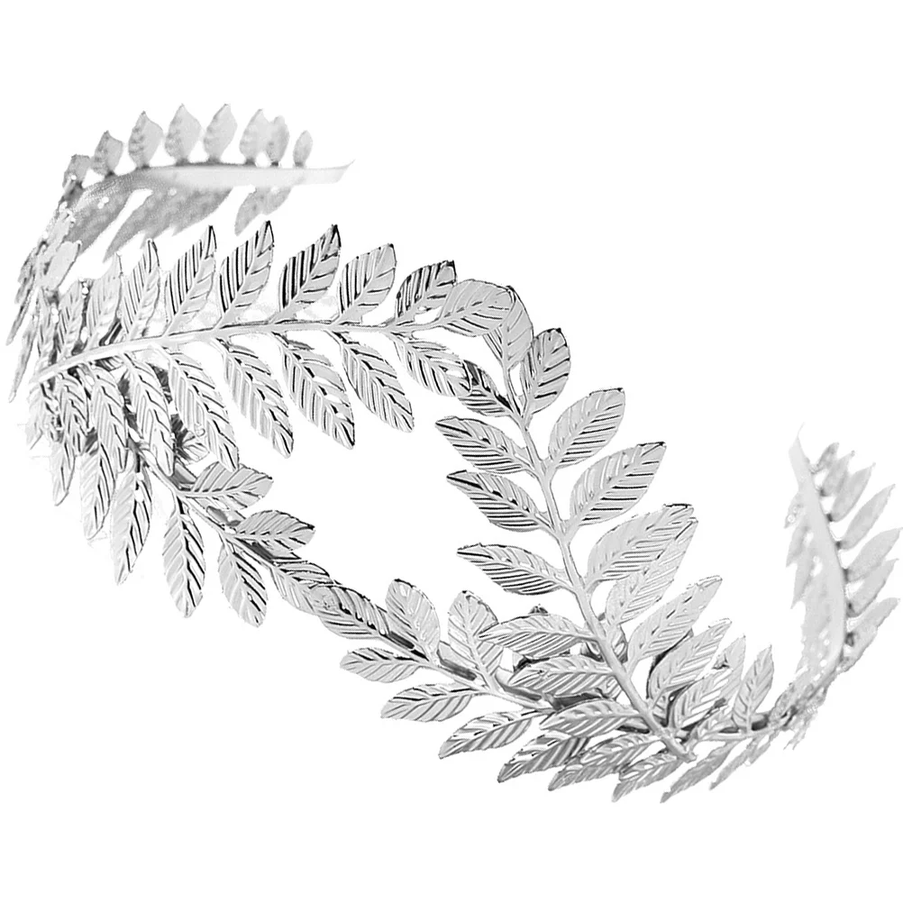 Leaf Headband Gold Roman Wreath Bridal Wedding Hair Accessories Decorations for Women Alloy Bridesmaid